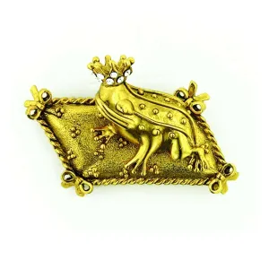 Antiquities Couture Crowning Glory Prince Charming Frog Pin 1928 Jewelry