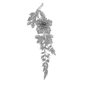 Antiquities Couture Marcasite Wild Rose Articulated Pin 1928 Jewelry