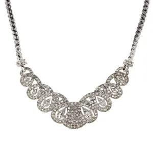 Antiquities Couture St. James Eternity Club Pave Crystal Necklace 18" 1928 Jewelry
