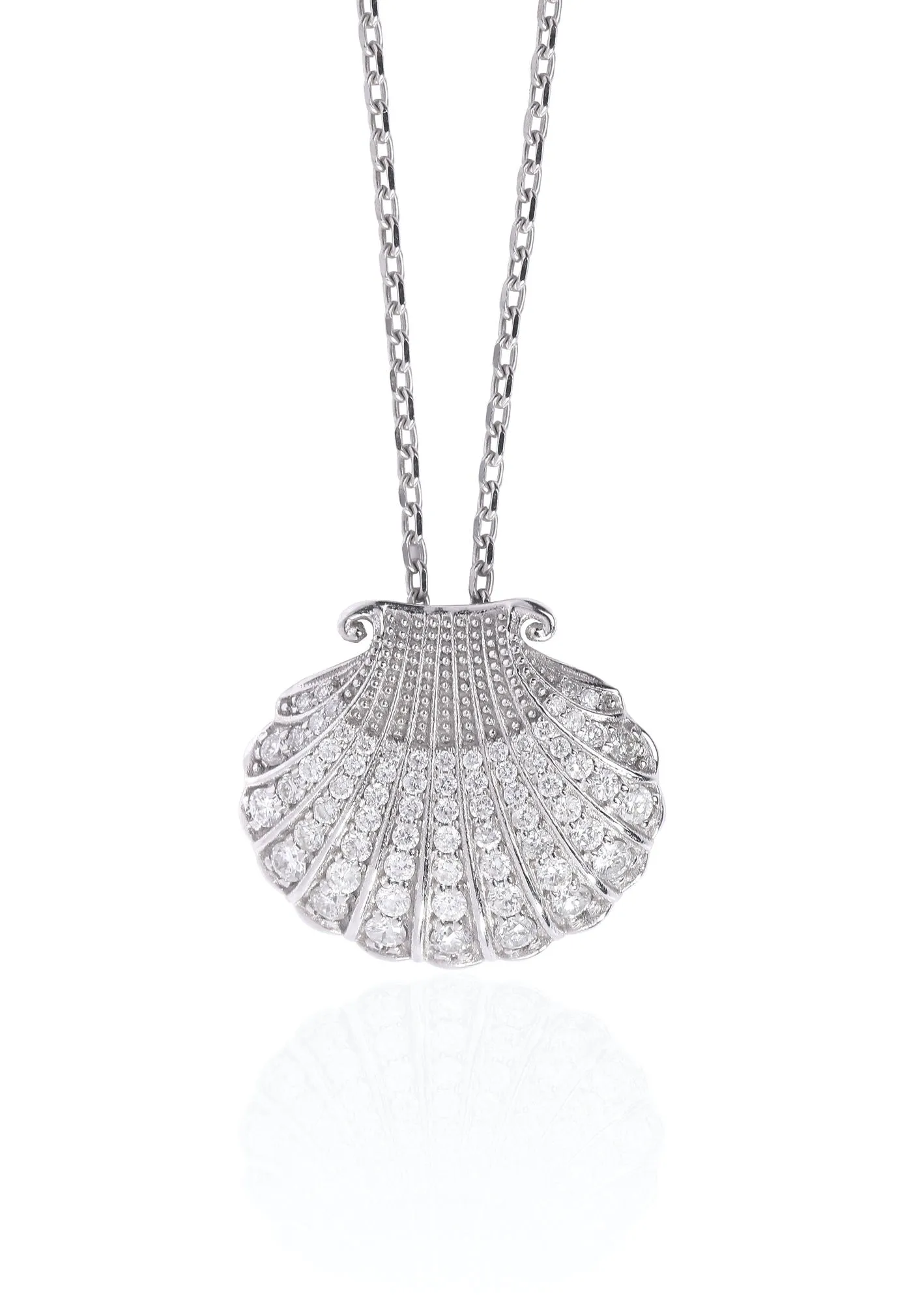 Aphrodite 14K Whitegold Necklace w. Diamonds