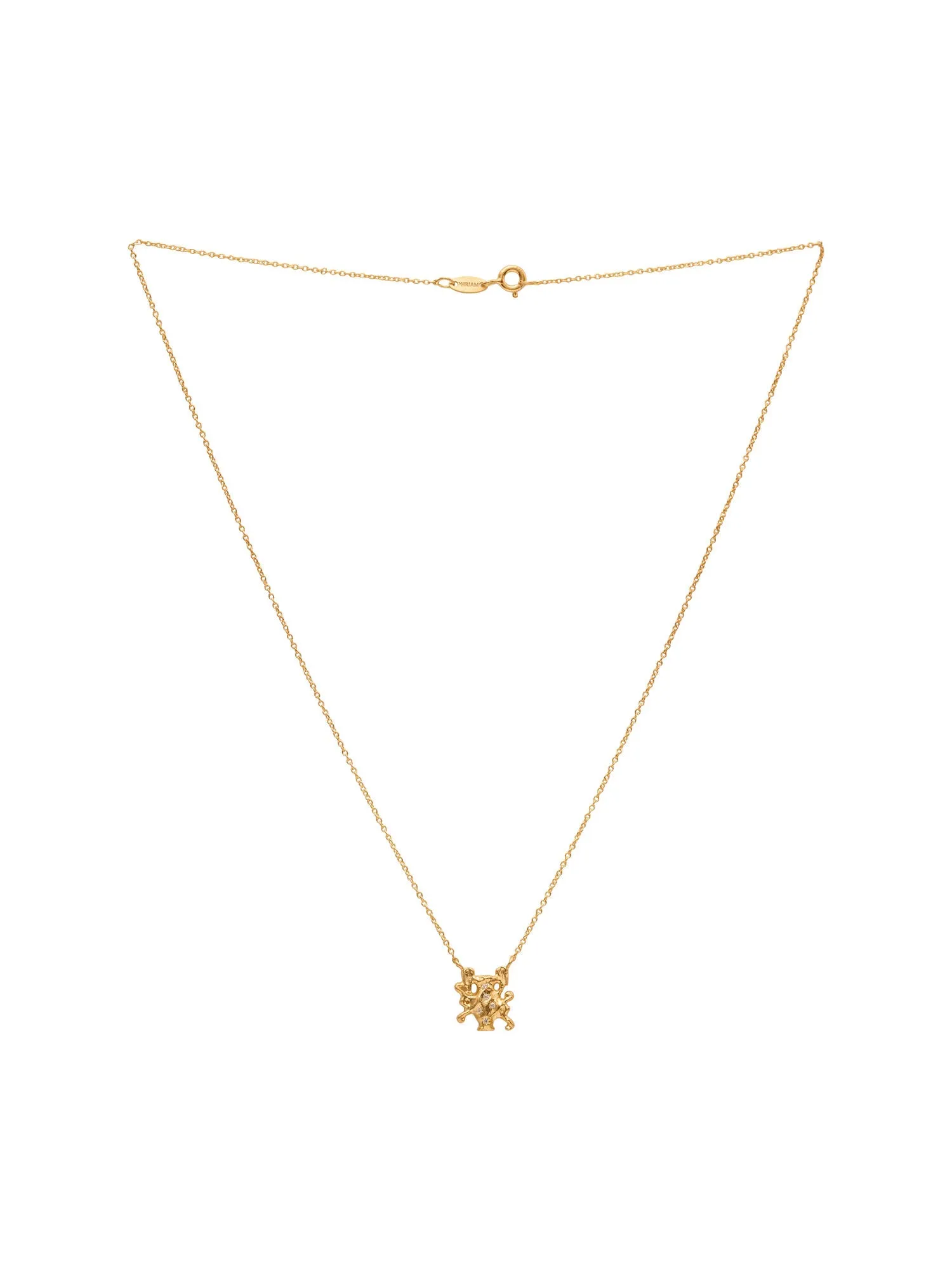 Aquarius 18K Gold Necklace w. Diamonds
