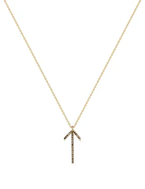 Arrow Gold Plated Necklace w. Spinel