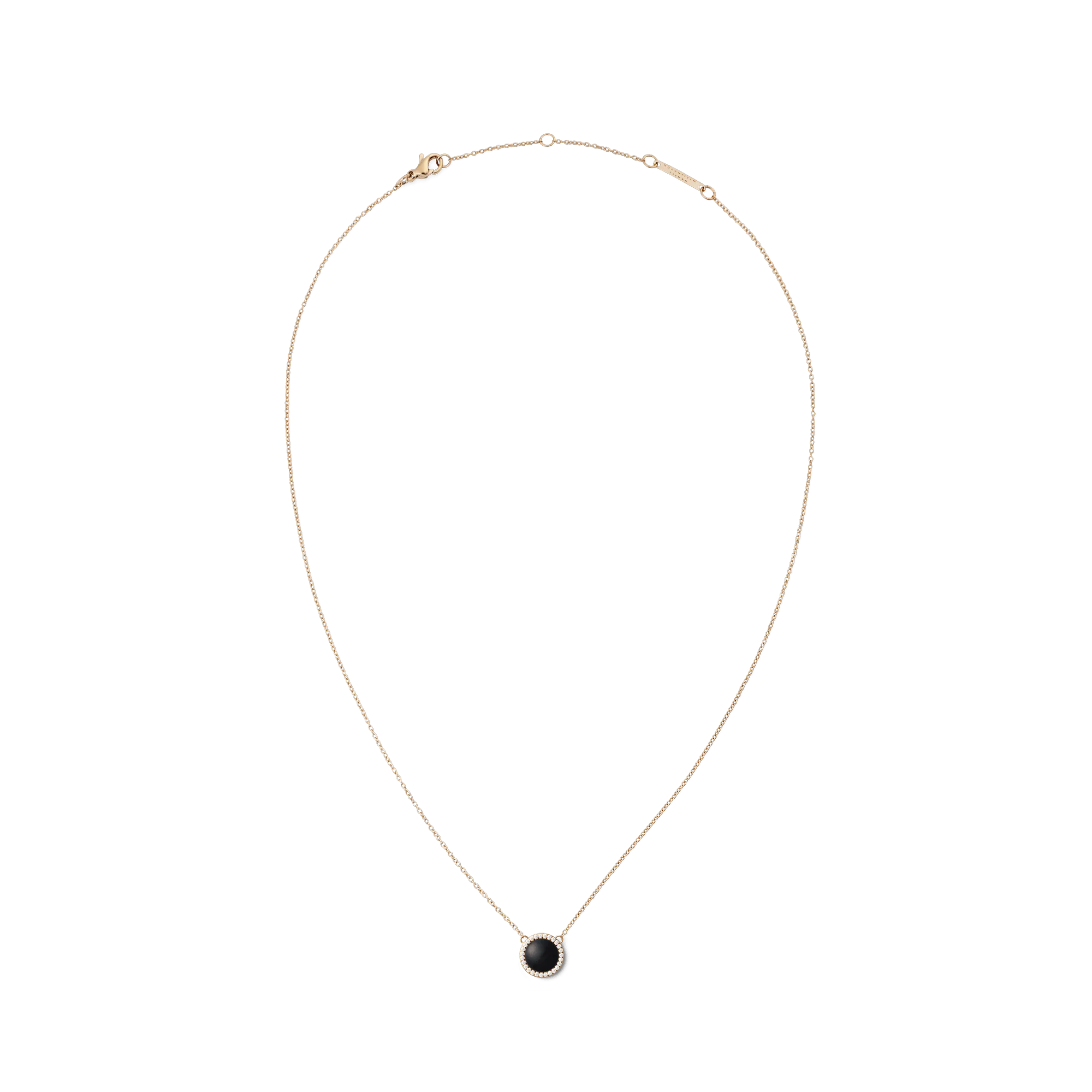 Audrey Necklace Black Agathe Rose Gold Daniel Wellington