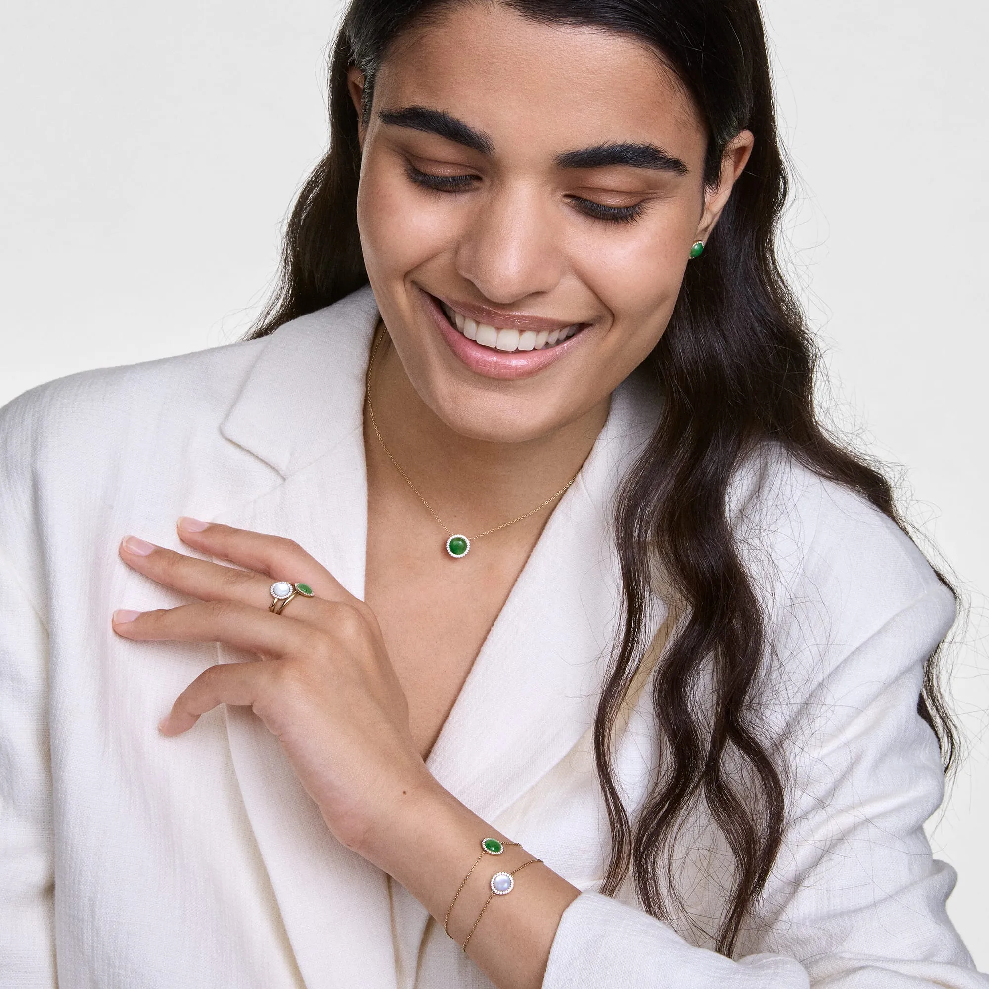 Audrey Necklace Jade Gold Daniel Wellington