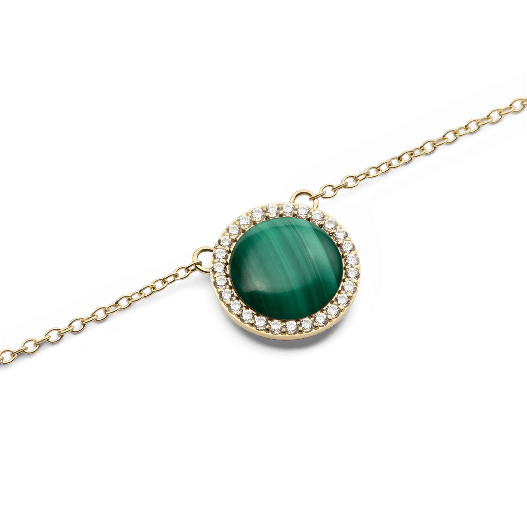 Audrey Necklace Malachite Gold Daniel Wellington