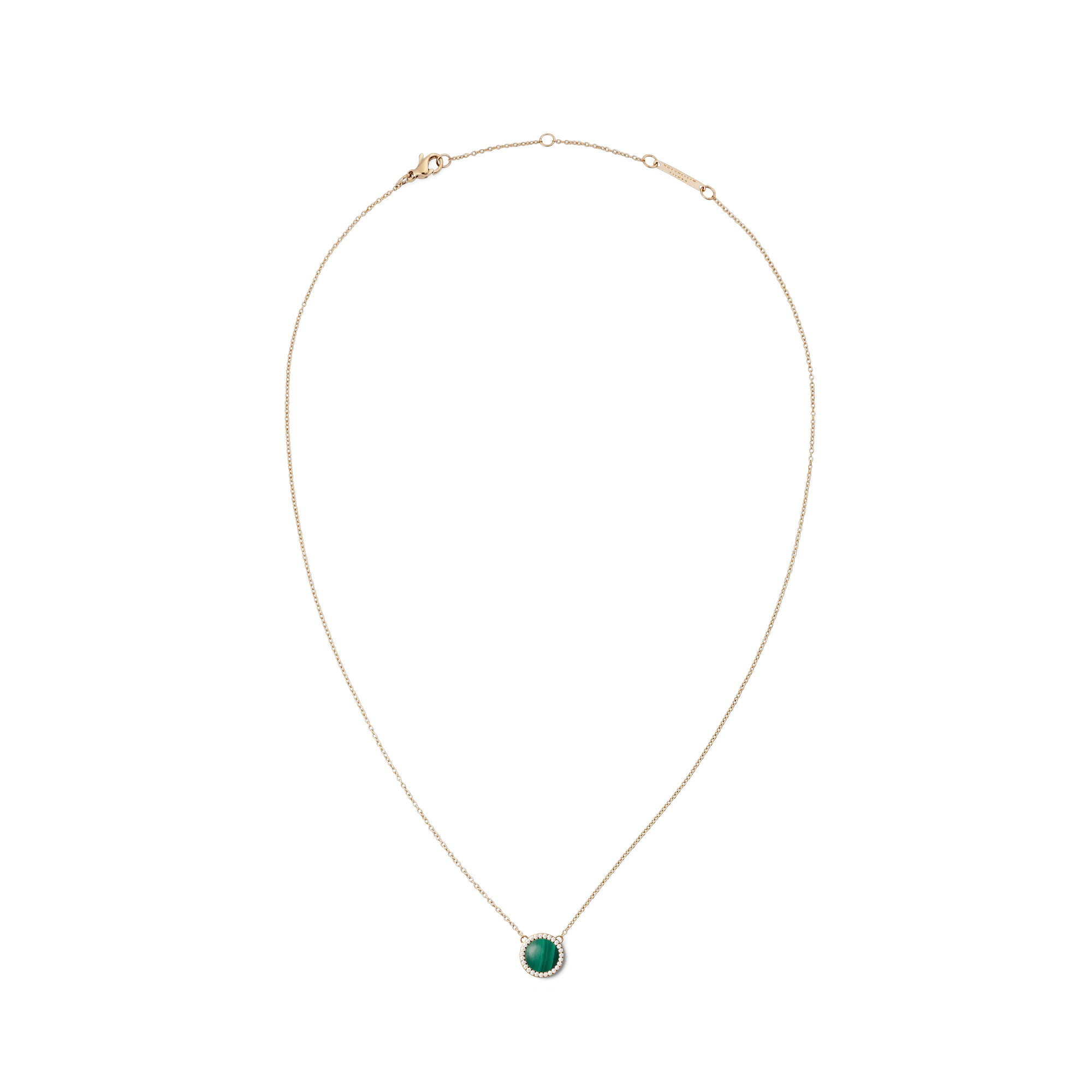 Audrey Necklace Malachite Rose Gold Daniel Wellington