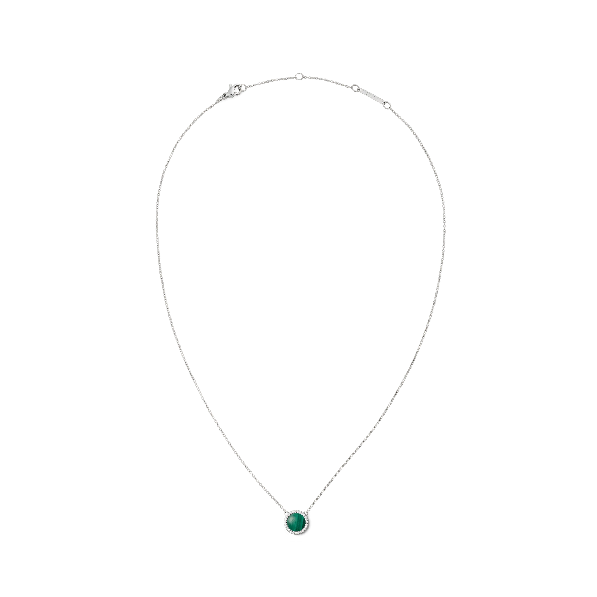Audrey Necklace Malachite Silver Daniel Wellington