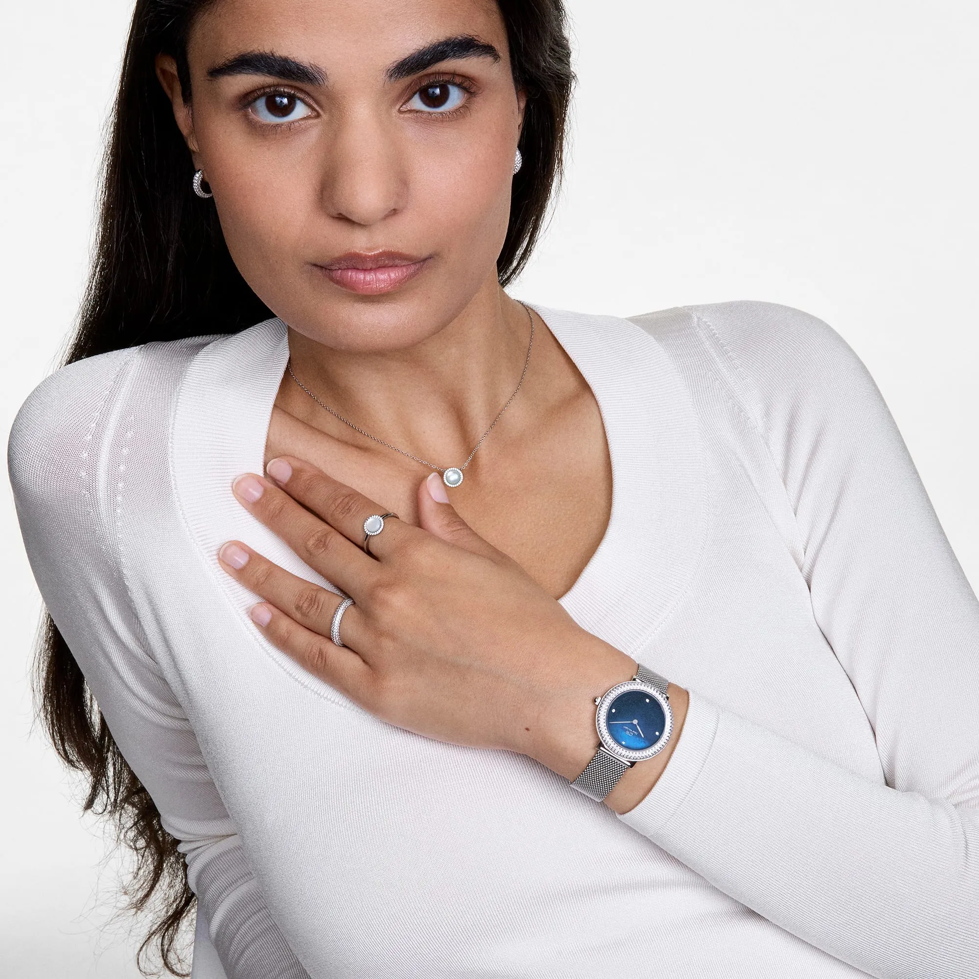Audrey Necklace Mother of Pearl Silver Daniel Wellington