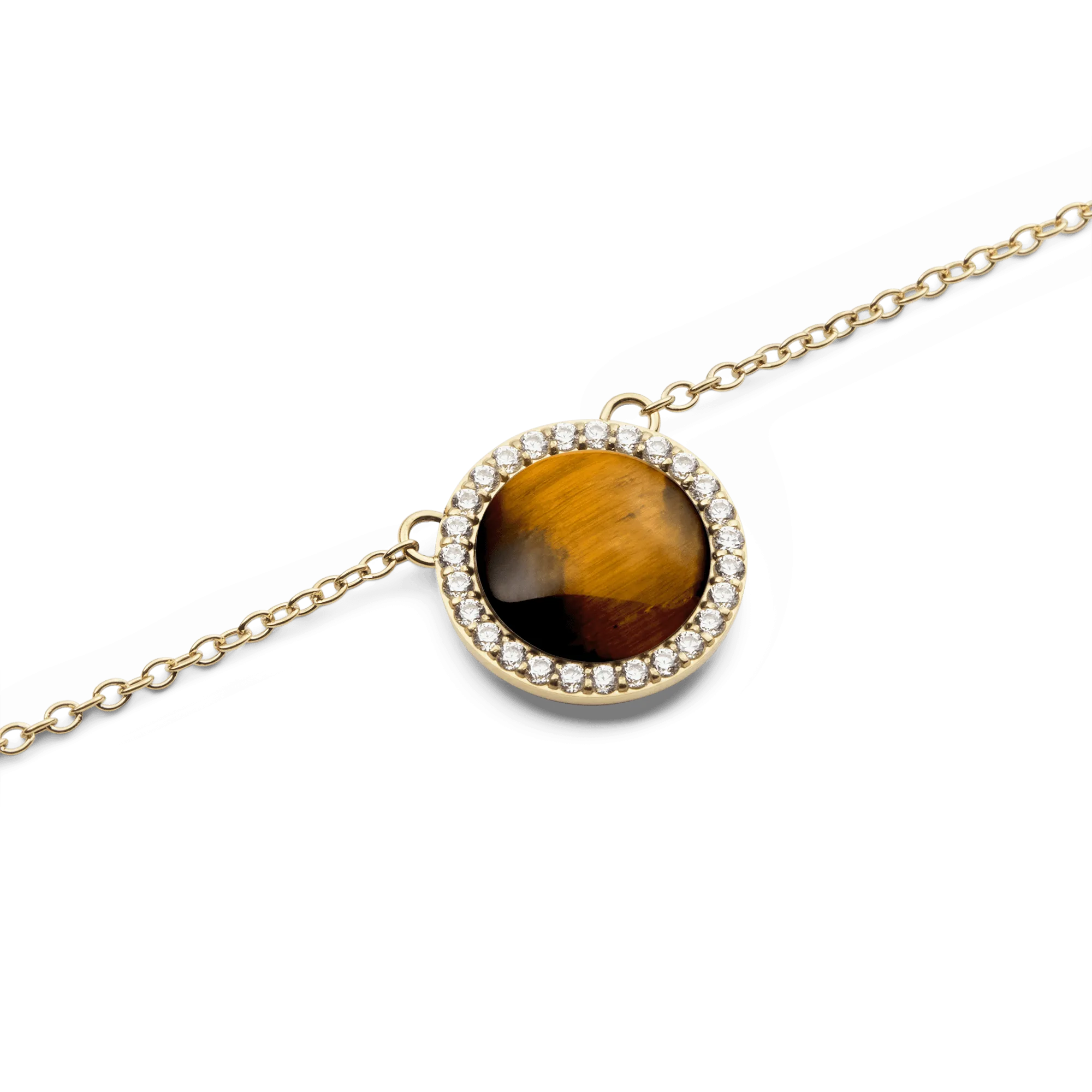 Audrey Necklace Tiger Eye Gold Daniel Wellington