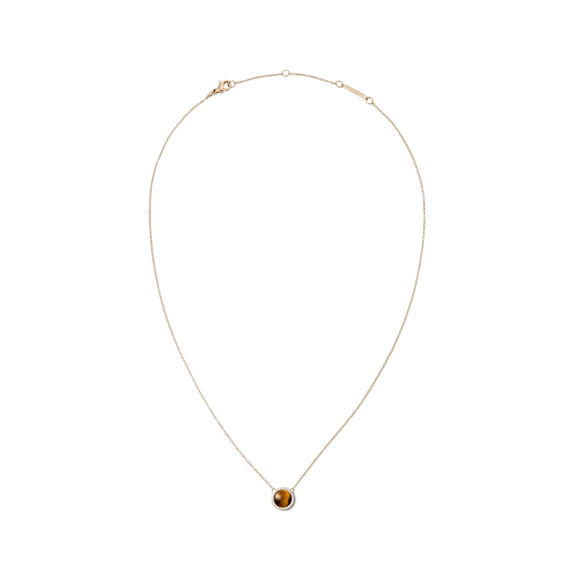 Audrey Necklace Tiger Eye Rose Gold Daniel Wellington
