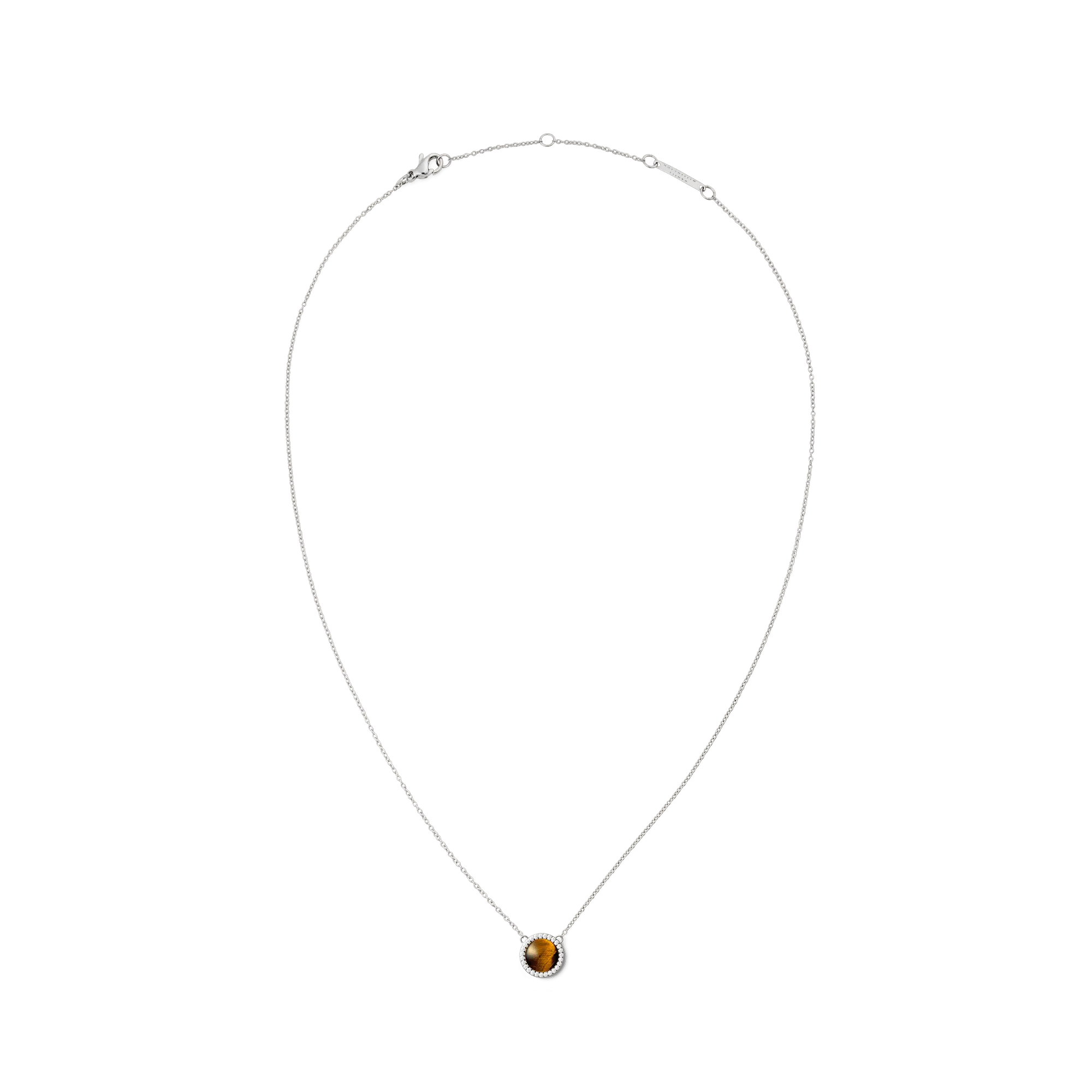 Audrey Necklace Tiger Eye Silver Daniel Wellington