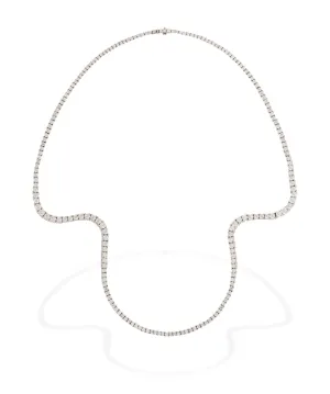 Aurora Pavé 18K Whitegold Necklace w. Diamonds