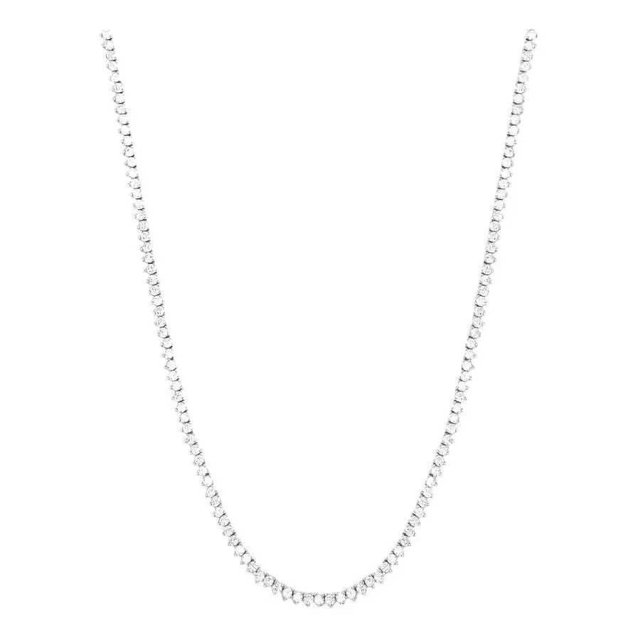 Baby Not Your Basic Tennis Necklace in White Diamondettes