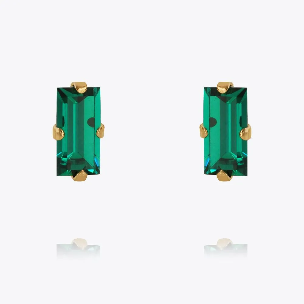 Baguette Earrings / Emerald Caroline Svedbom
