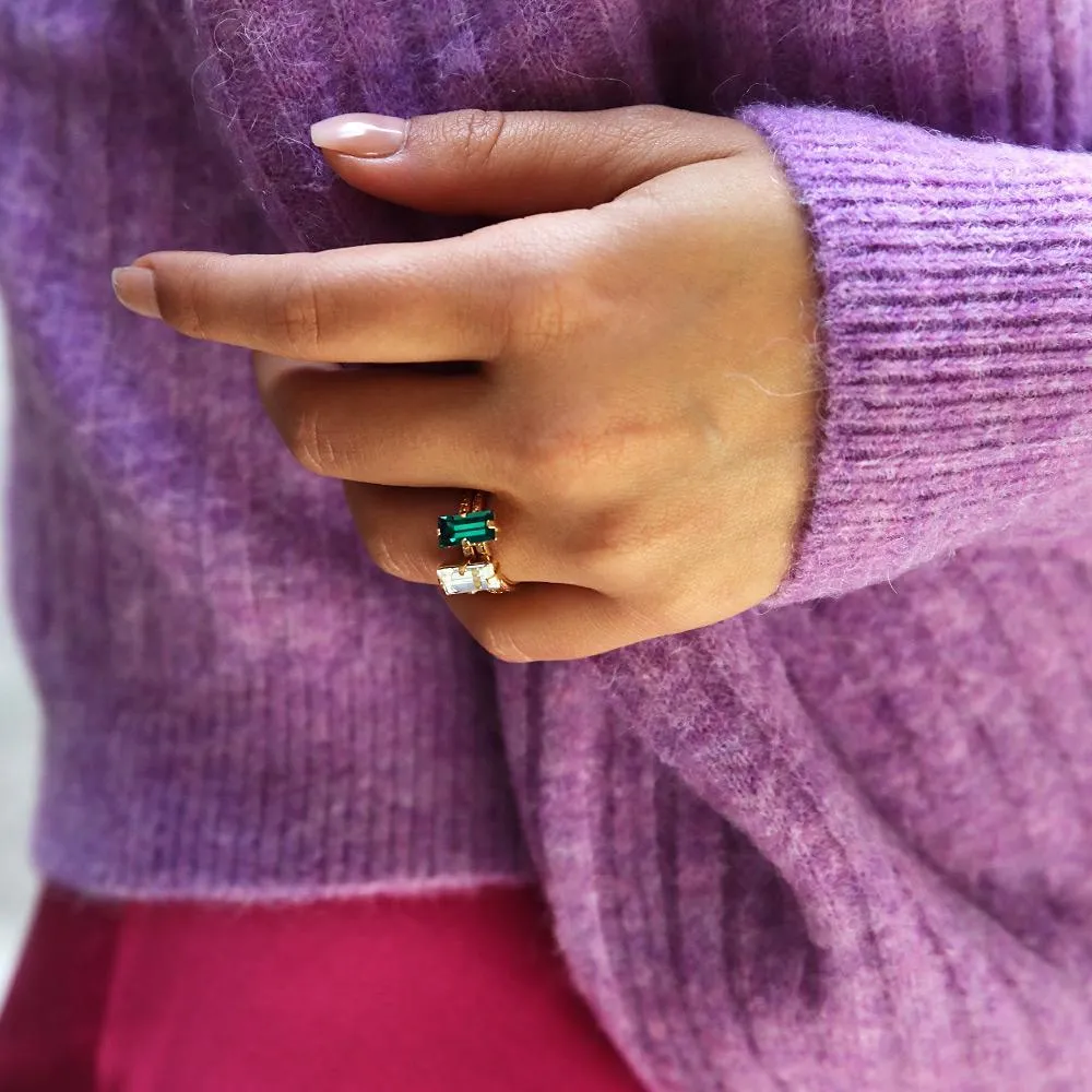 Baguette Ring / Emerald Caroline Svedbom