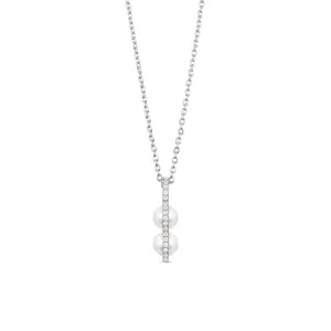 Bahati Silver Necklace w. Zirconia
