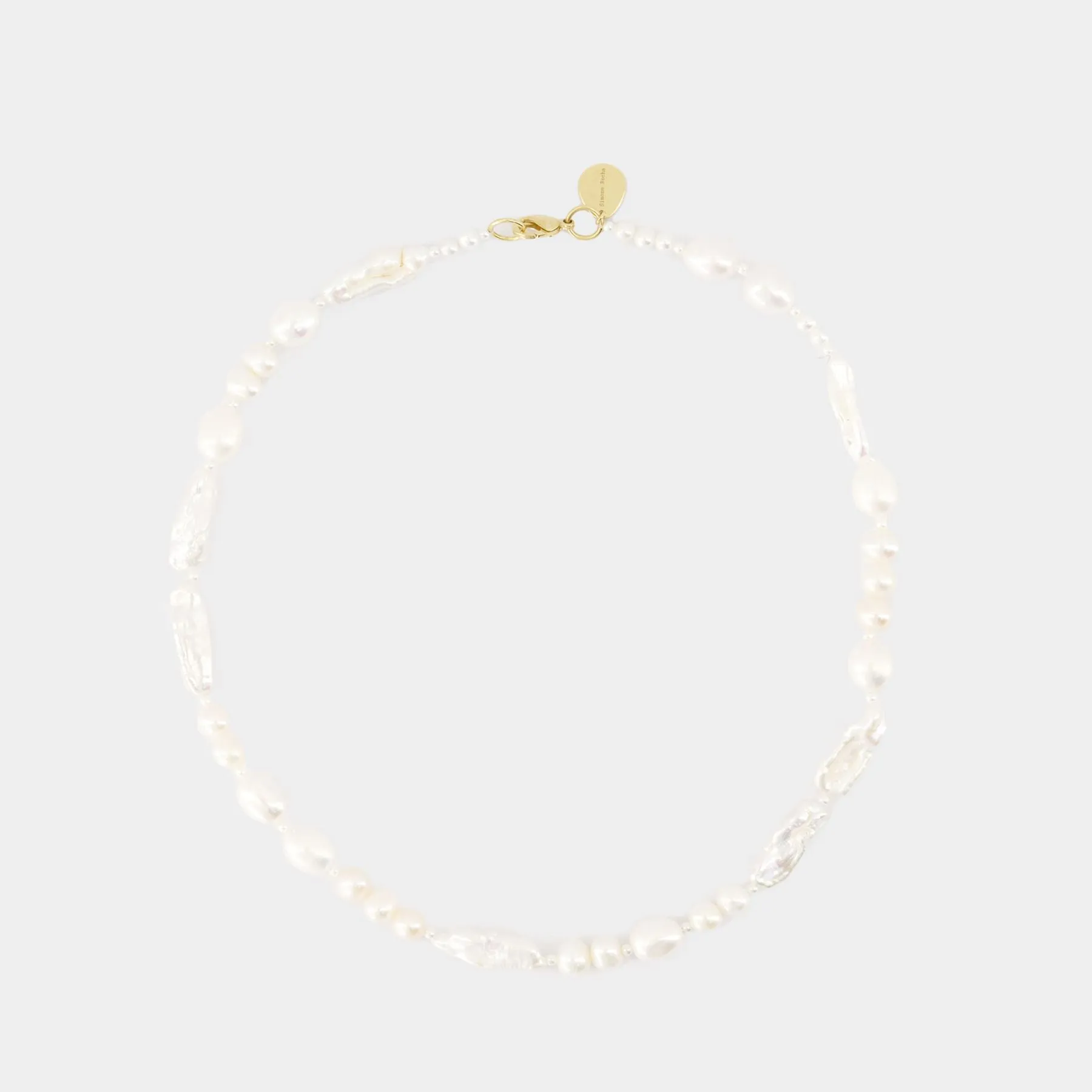 Baroque Pearl Legato Pattern Necklace - Simone Rocha - Pearl - White
