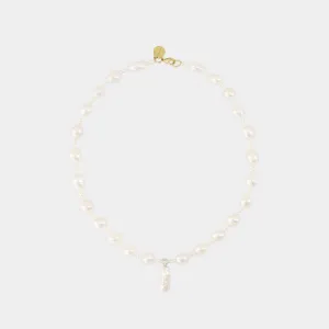 Baroque Pearl Staccato Pattern Pendant - Simone Rocha - Pearl - Silver
