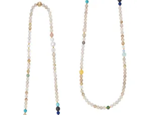 Bead collier Pearls, Rutile 80 cm.