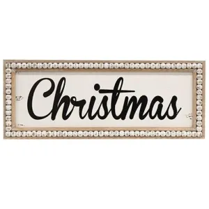 *Beaded Distressed Christmas Sign