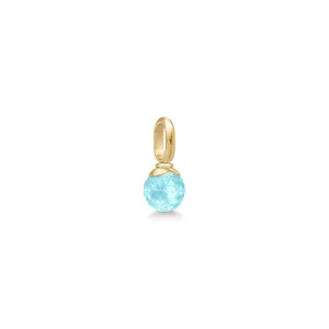 Berry Small Gold Plated Pendant w. Ice Blue Crystal