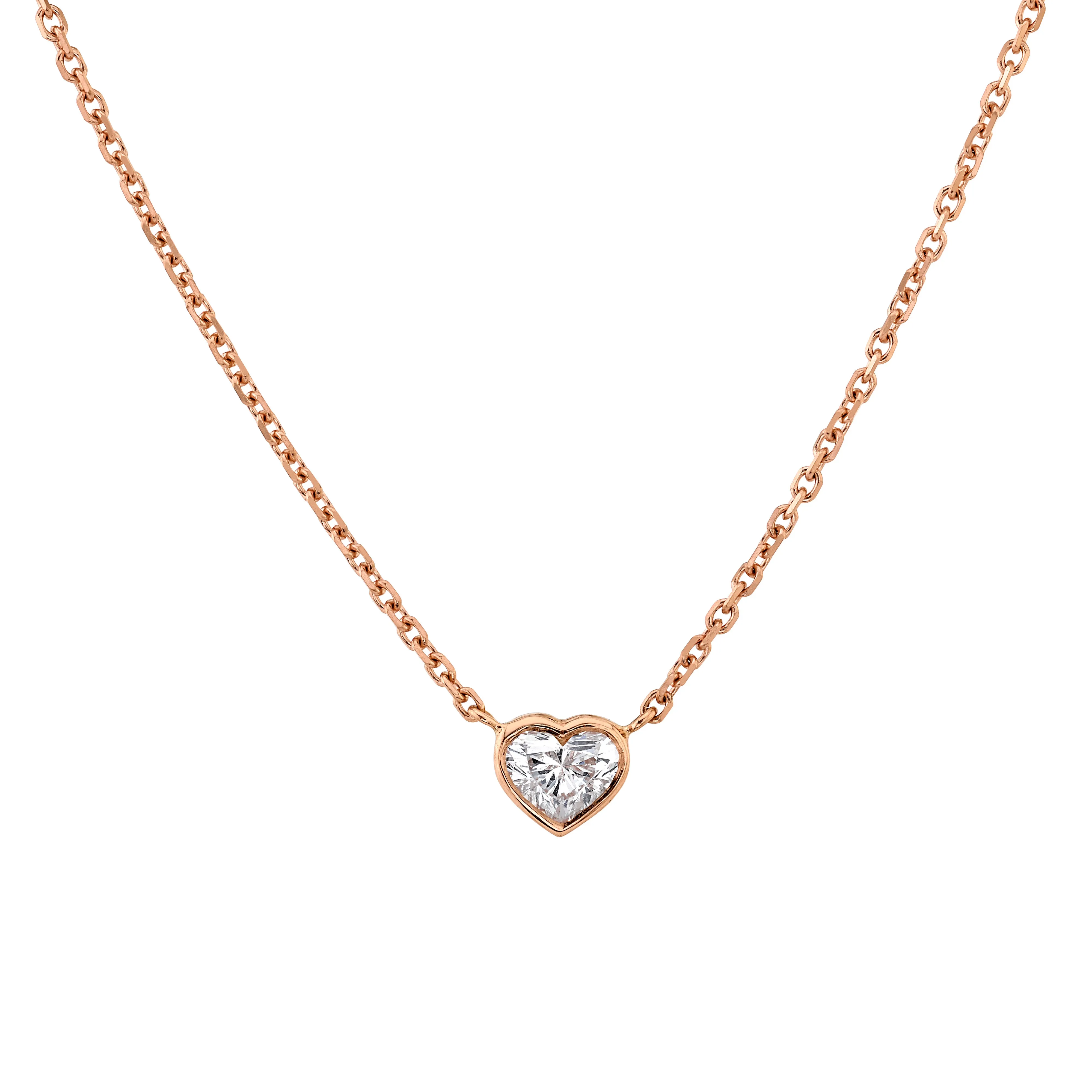 BEZELED HEART DIAMOND PENDANT .30 Anita Ko