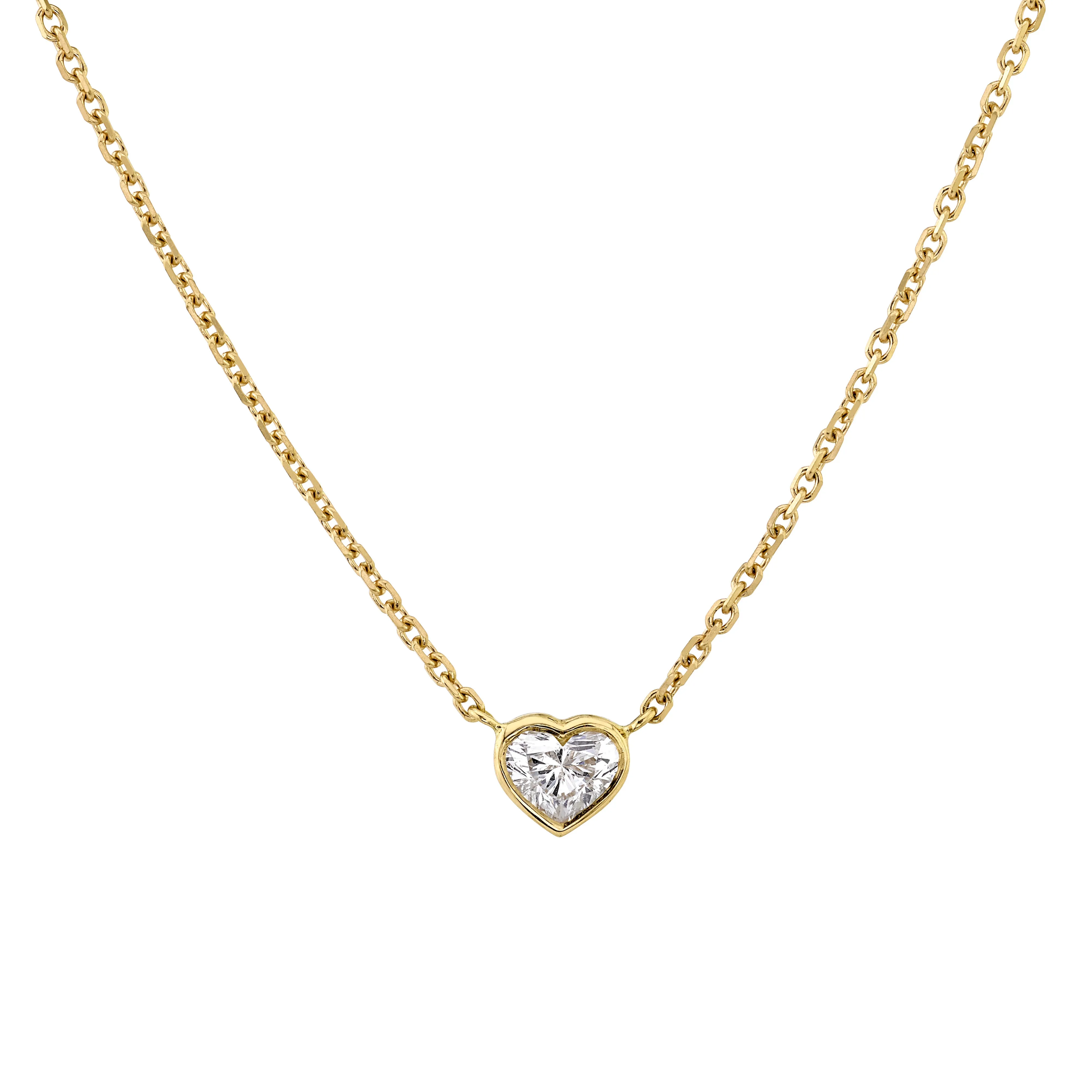 BEZELED HEART DIAMOND PENDANT .30 Anita Ko
