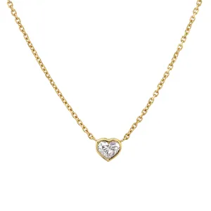 BEZELED HEART DIAMOND PENDANT .30 Anita Ko