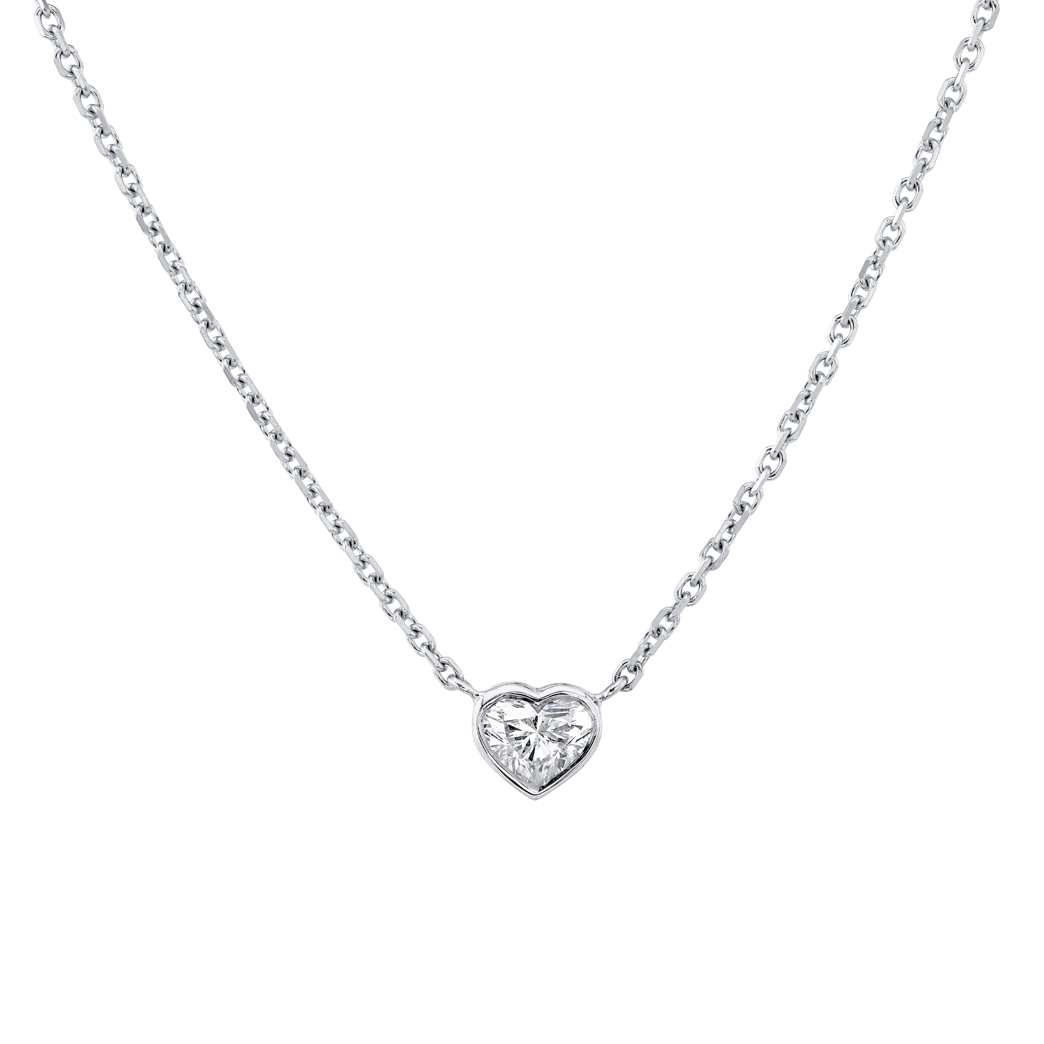 BEZELED HEART DIAMOND PENDANT .30 Anita Ko