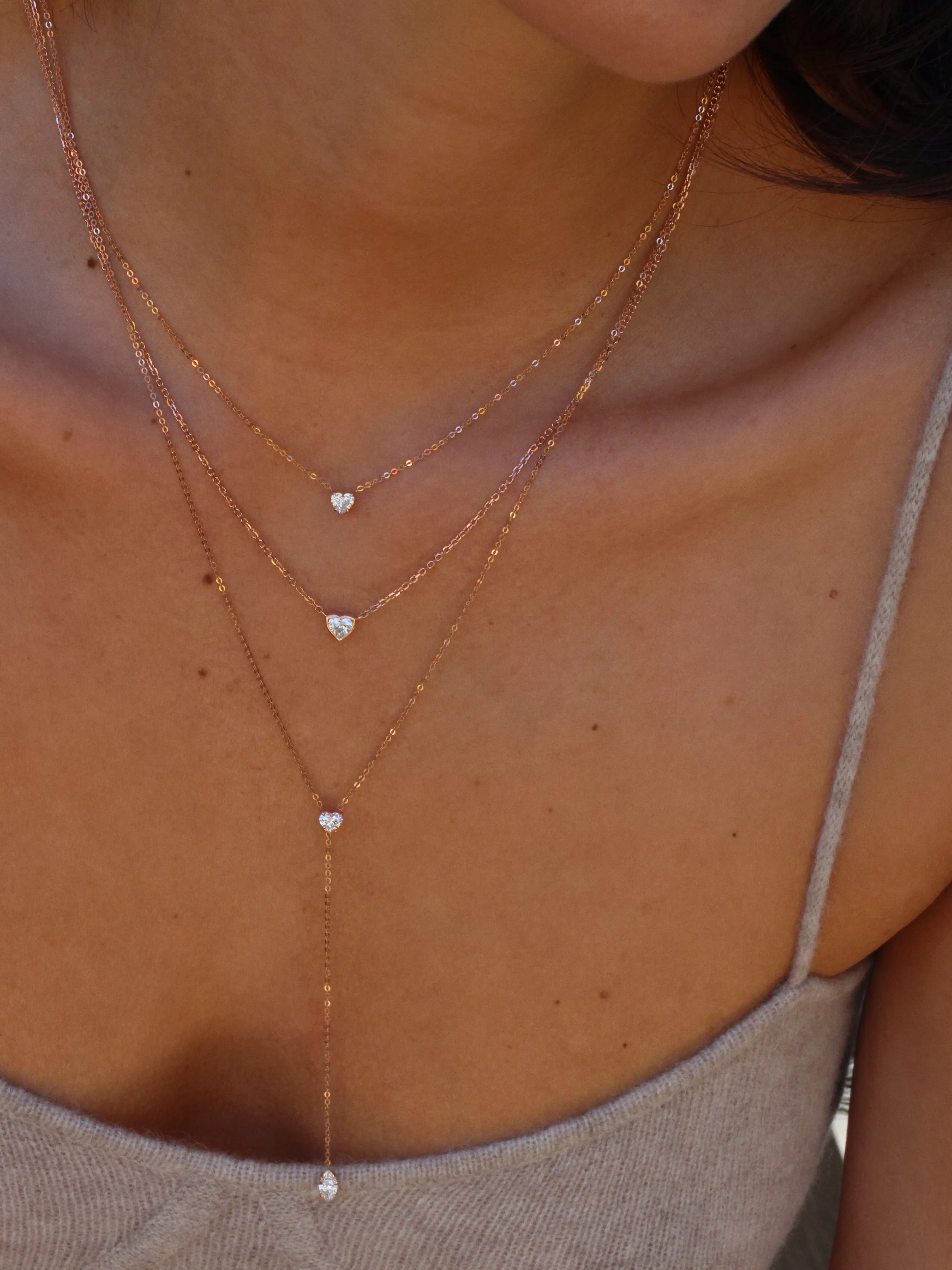 BEZELED HEART DIAMOND PENDANT .30 Anita Ko
