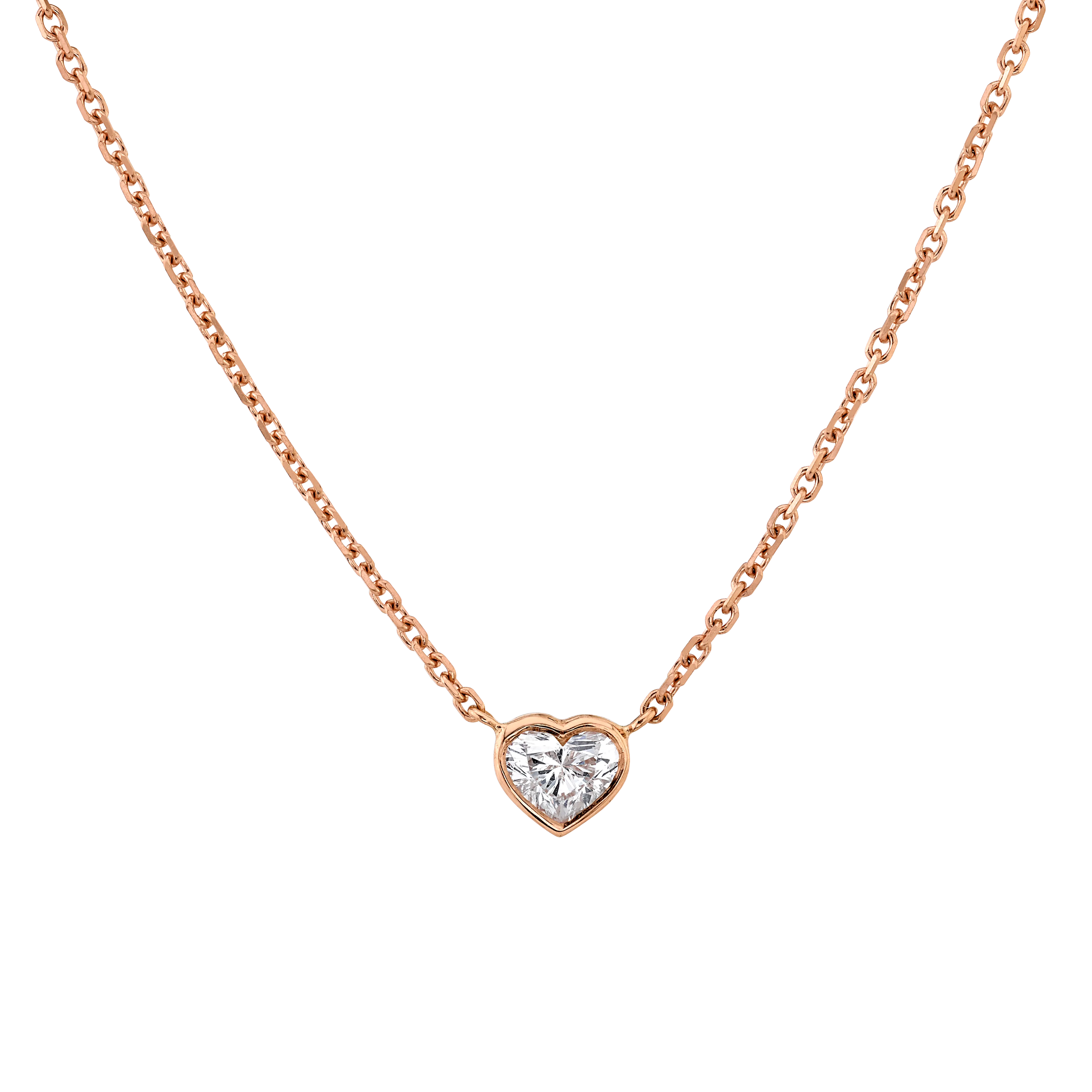 BEZELED HEART DIAMOND PENDANT .40 Anita Ko