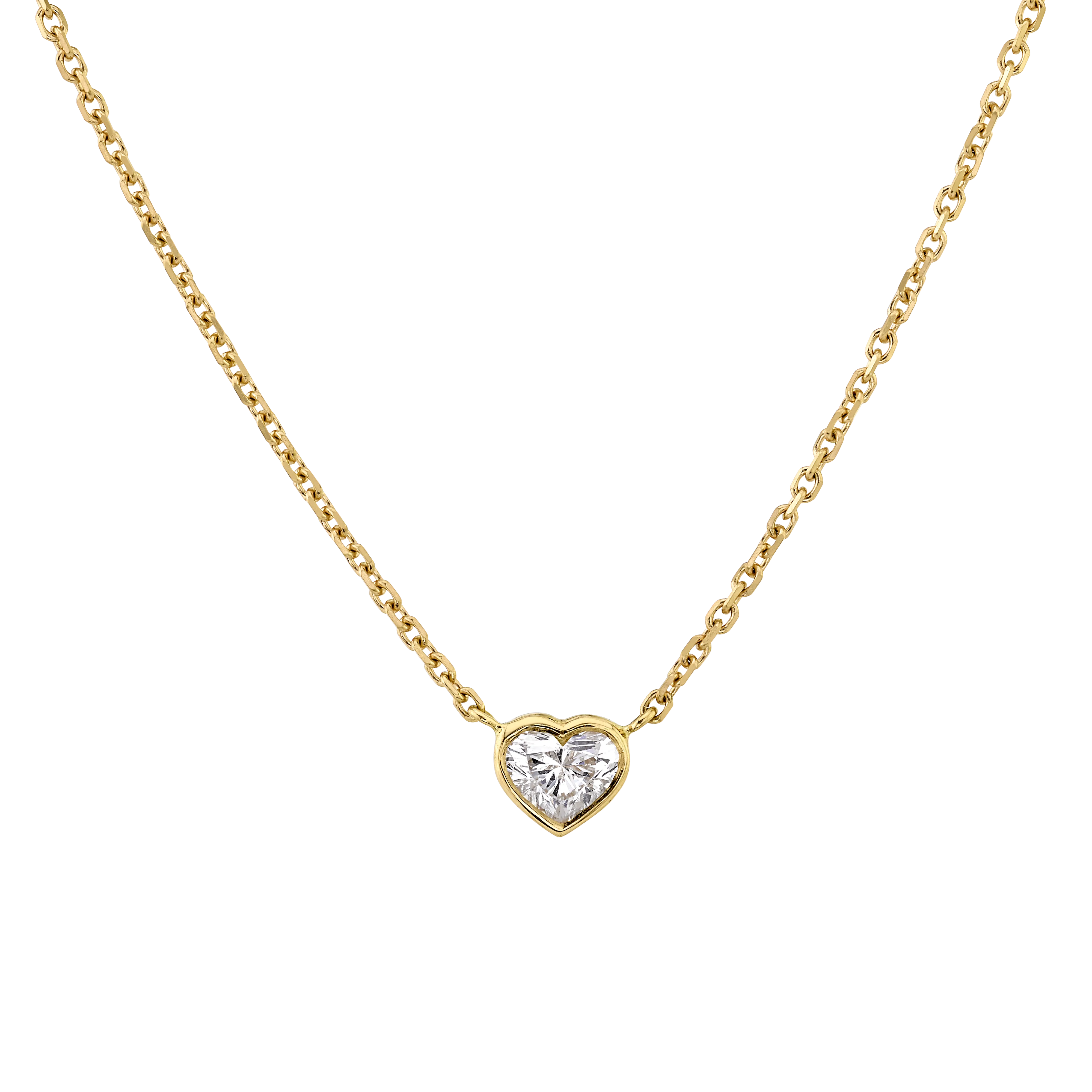 BEZELED HEART DIAMOND PENDANT .40 Anita Ko