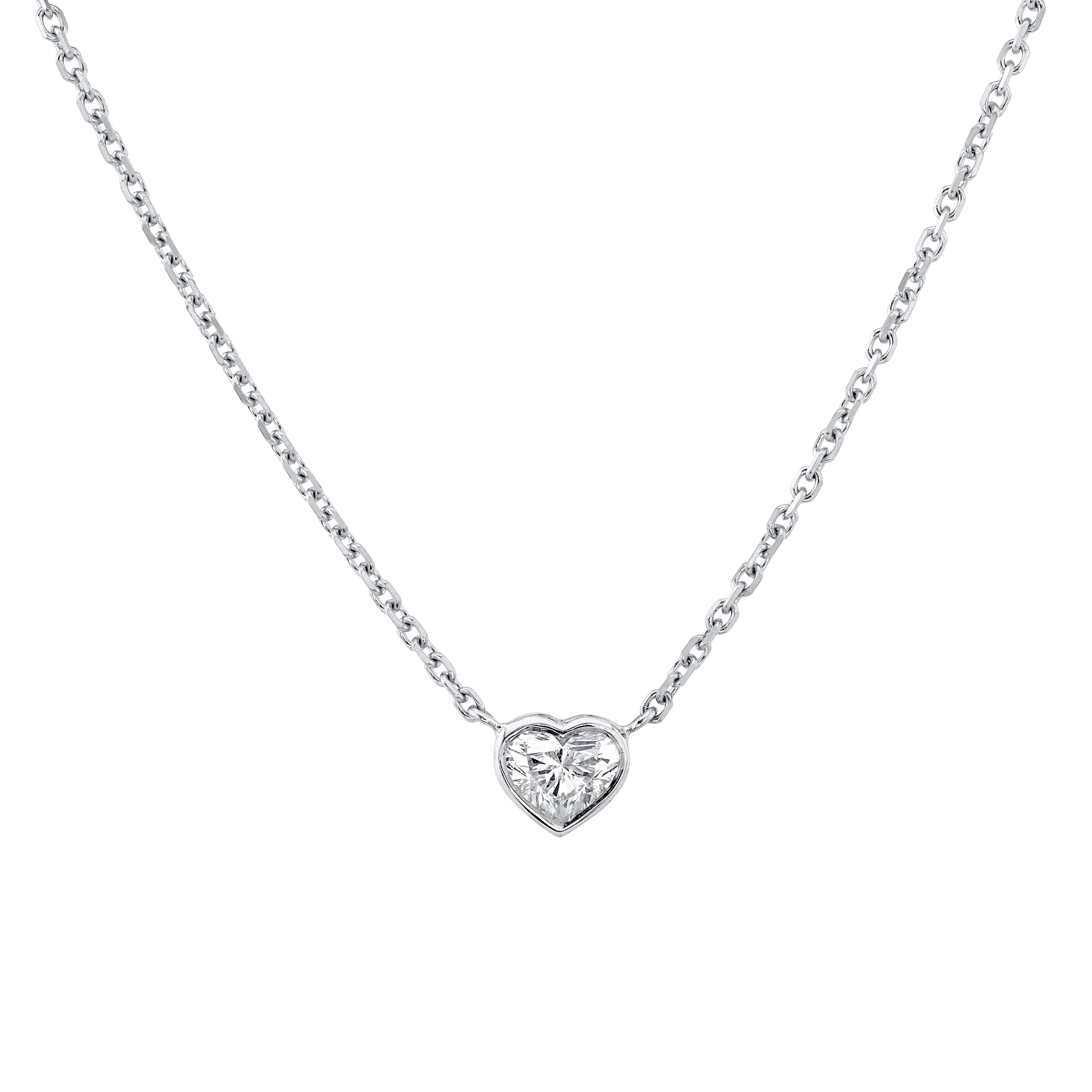 BEZELED HEART DIAMOND PENDANT .40 Anita Ko