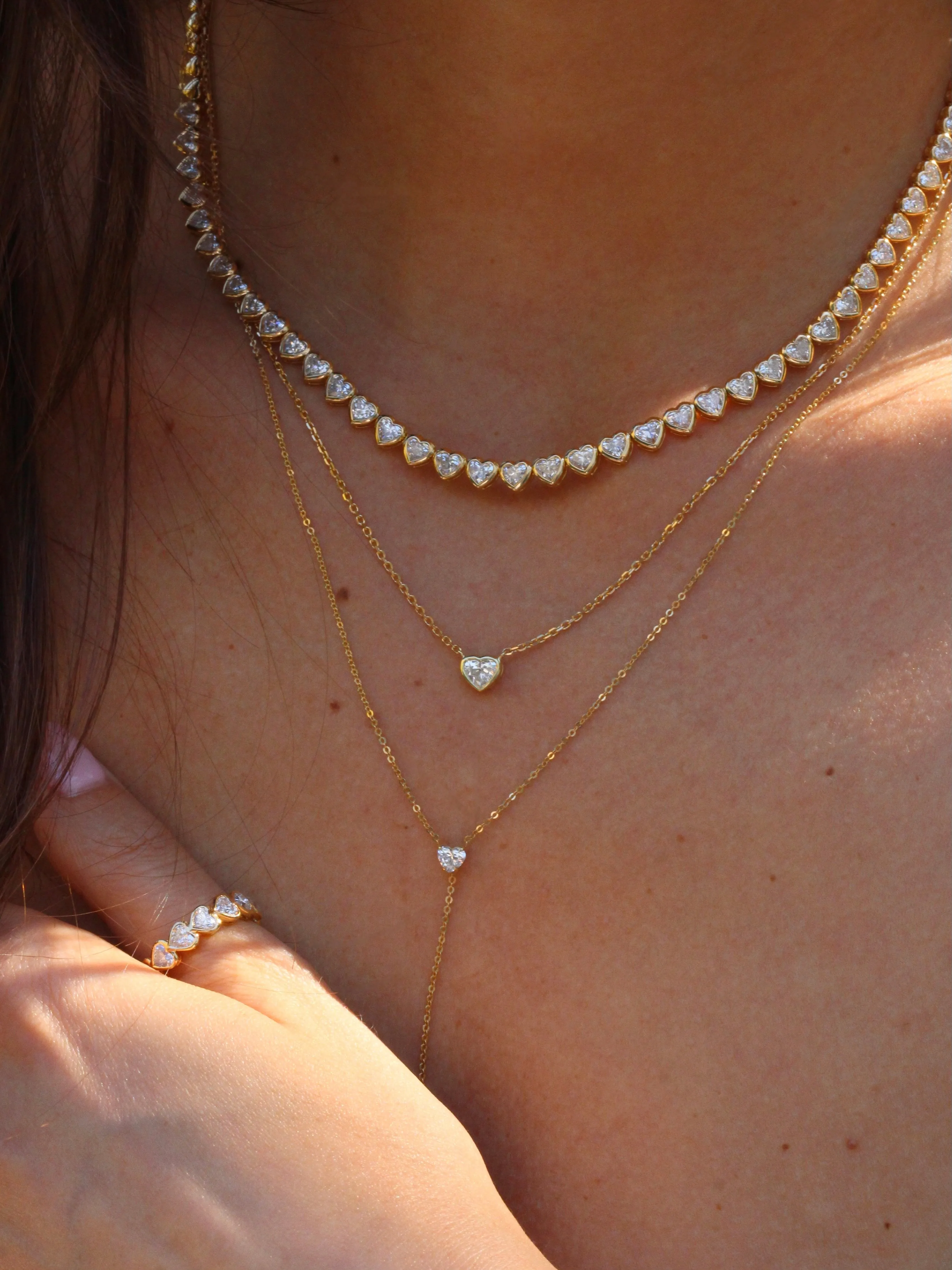 BEZELED HEART DIAMOND PENDANT .40 Anita Ko