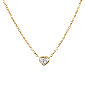 BEZELED HEART DIAMOND PENDANT .40 Anita Ko