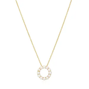 Biella Altro Perla 18K Gold Plated Necklace w. Pearls
