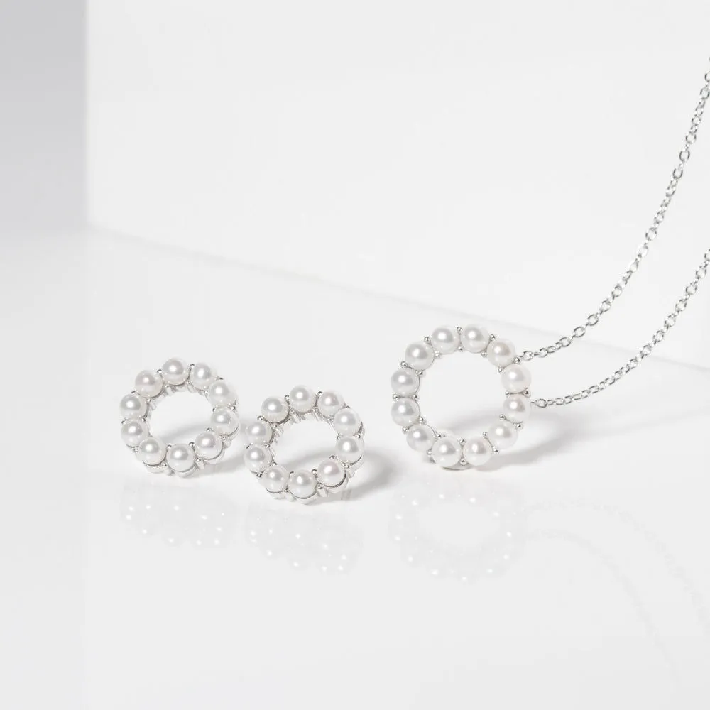Biella Altro Perla Silver Necklace w. Pearls