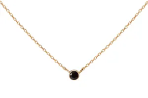 Black Diamond 14K Gold Necklace