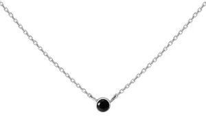 Black Diamond 14K White Gold Necklace