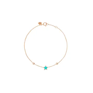 Blue Star 18K Rose Gold Bracelet w. Diamonds