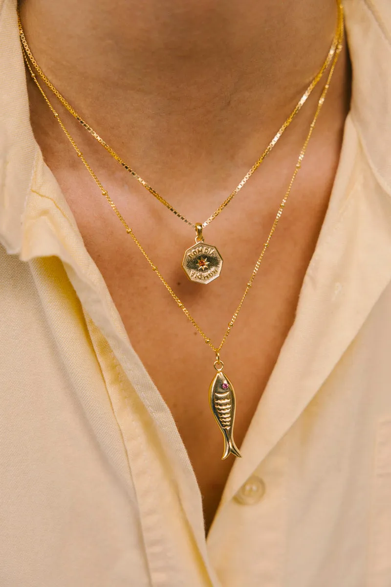 Bom Dia Necklace Gold Plated Wildthings Collectables