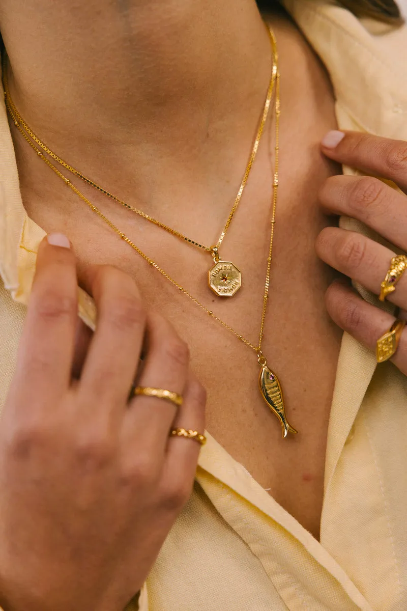 Bom Dia Necklace Gold Plated Wildthings Collectables