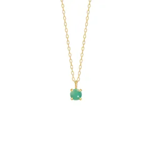 Bon Bon 10K Gold Pendant w. Chrysopras