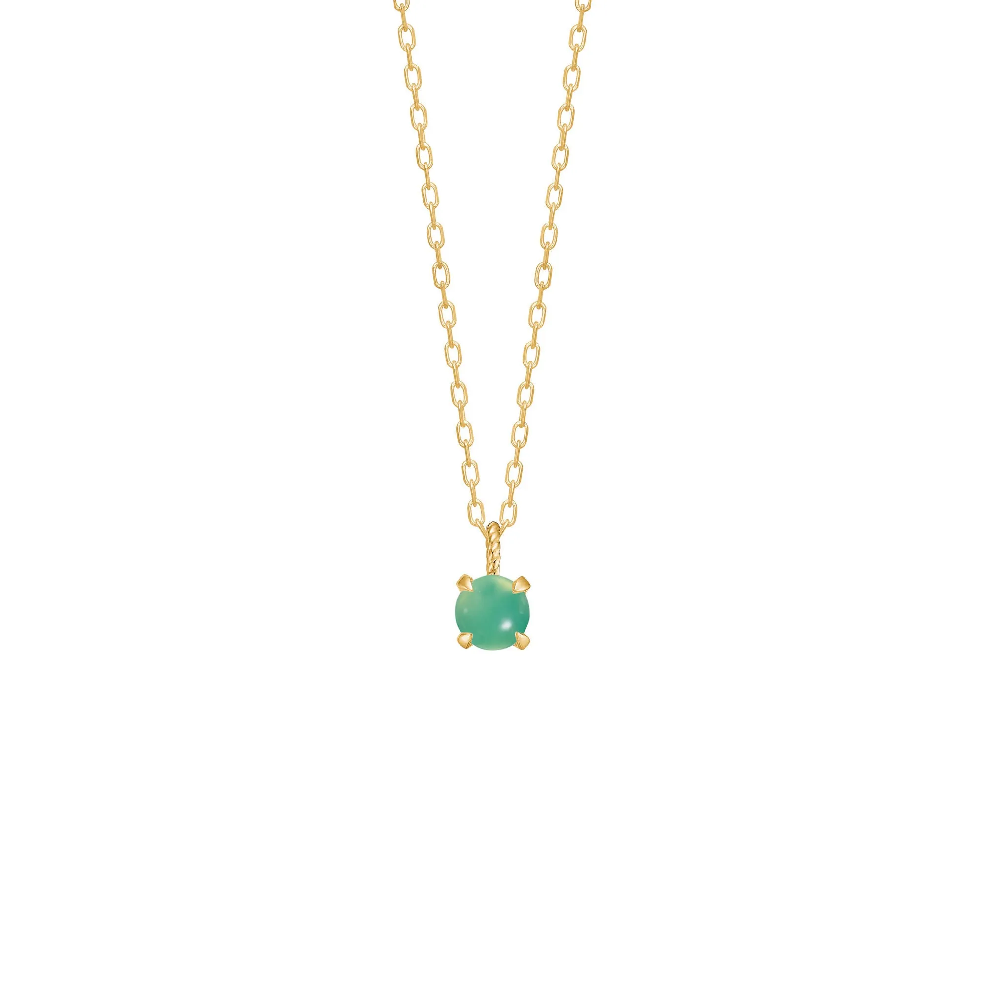 Bon Bon 10K Gold Pendant w. Chrysopras