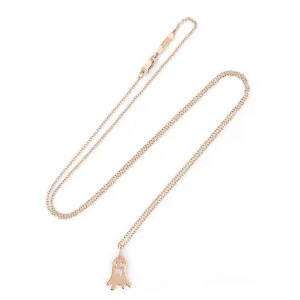 Boo 18K Rosegold Pendant w. Diamonds