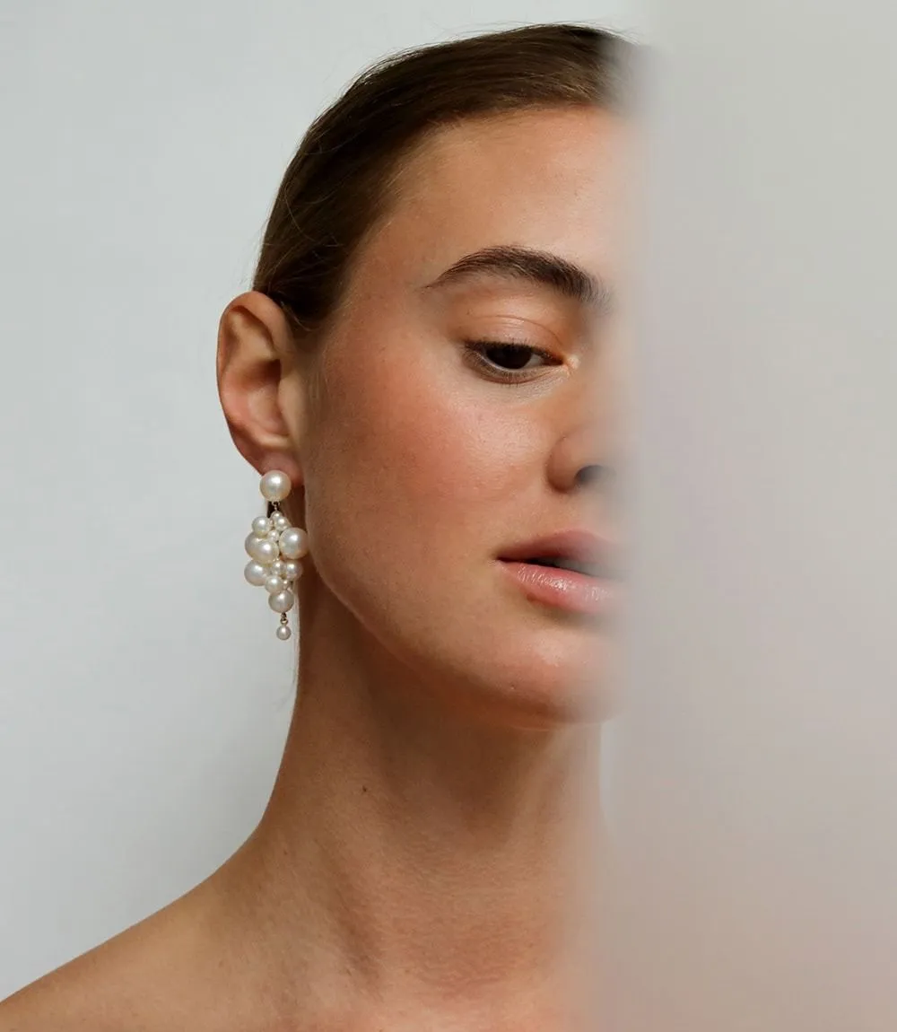 Botticelli Grande Single 14K Gold Earring w. Pearl