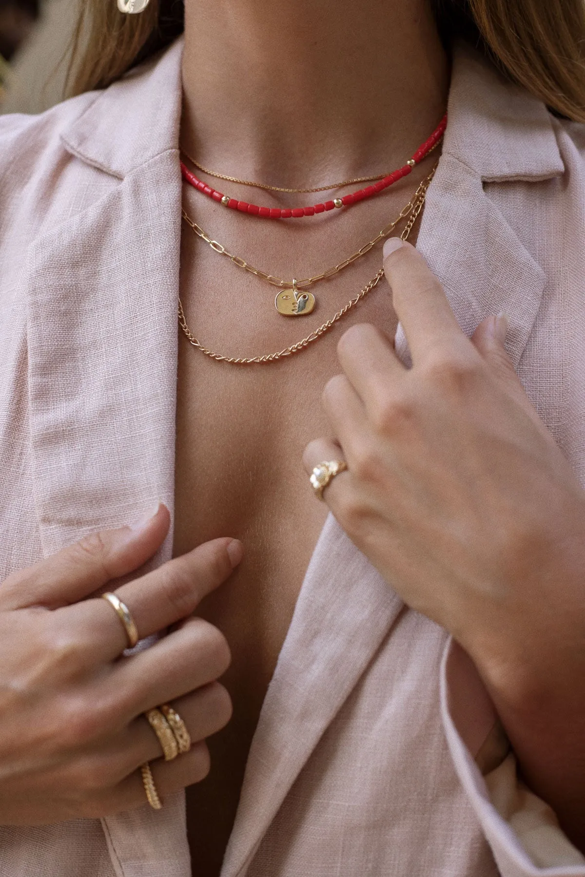 Box choker gold plated (36cm) Wildthings Collectables