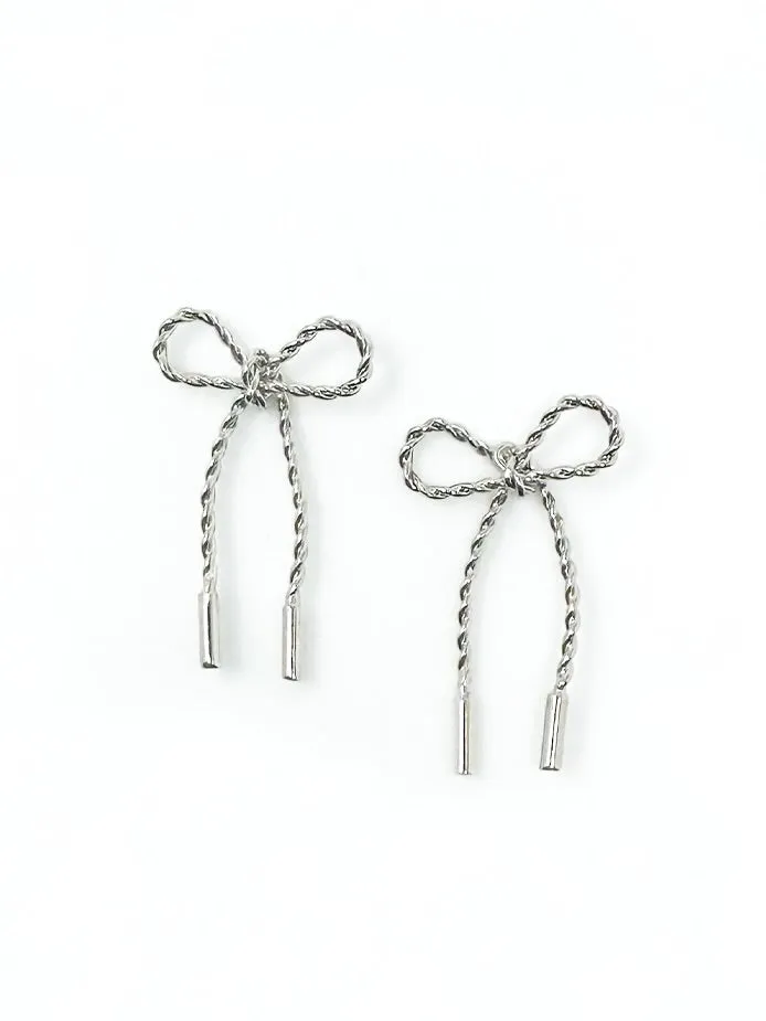 Braided Bow Earring