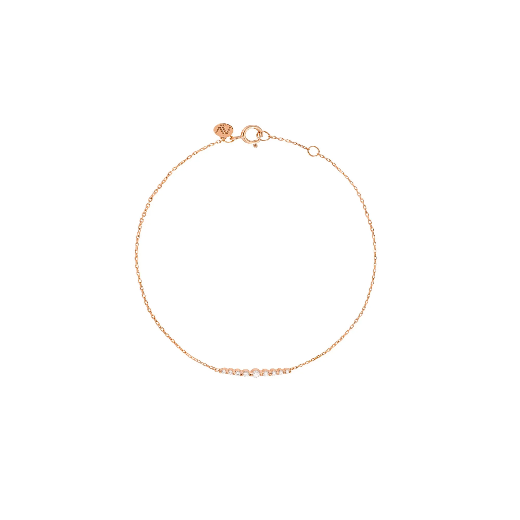 Bright Lights 18K Rose Gold Bracelet w. Diamonds
