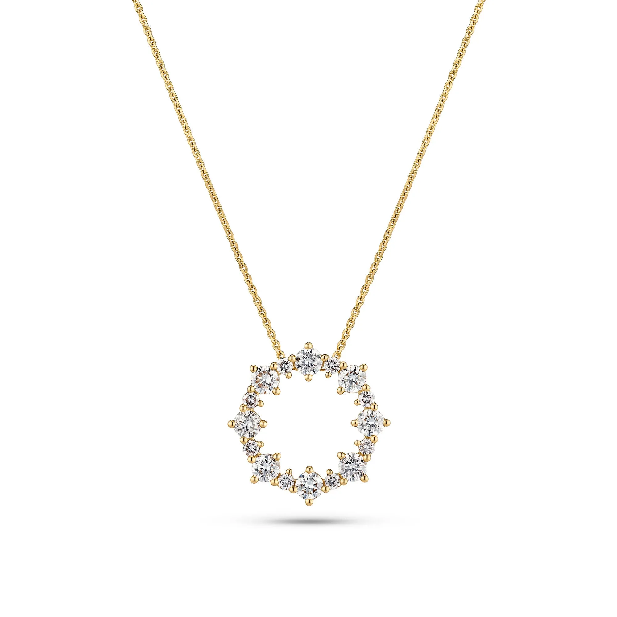 Brina 14K Gold Necklace w. Lab-Grown Diamonds